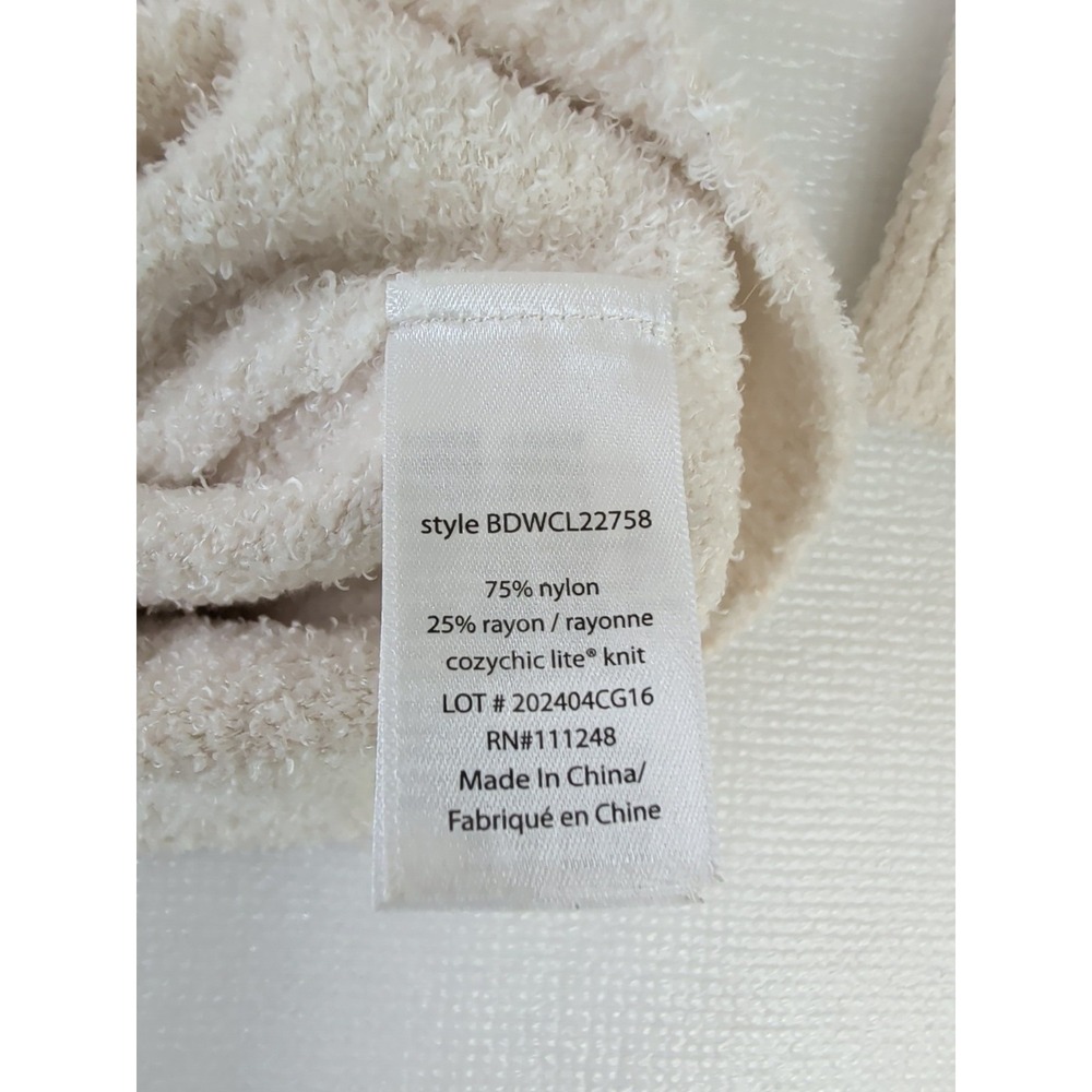 Barefoot Dreams CozyChic Lite Cardigan Womens M Cream White‎ Button Front Comfy - Picture 8 of 11